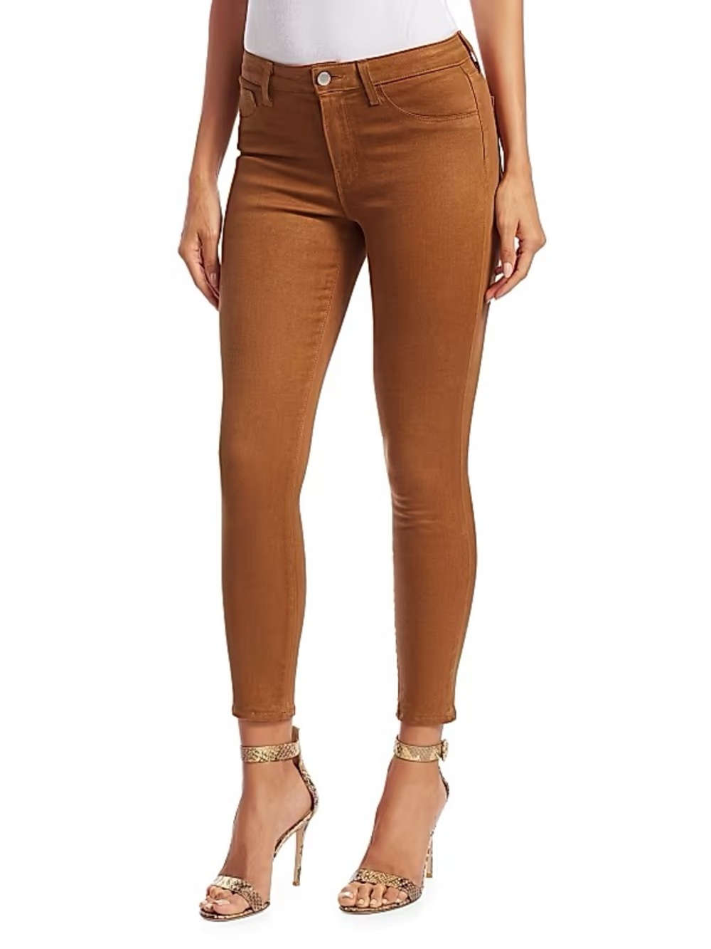 L’Agence Margot Mid-Rise Stretch Skinny Ankle Jeans in Java Coated
Size 24 - Picture 3 of 12